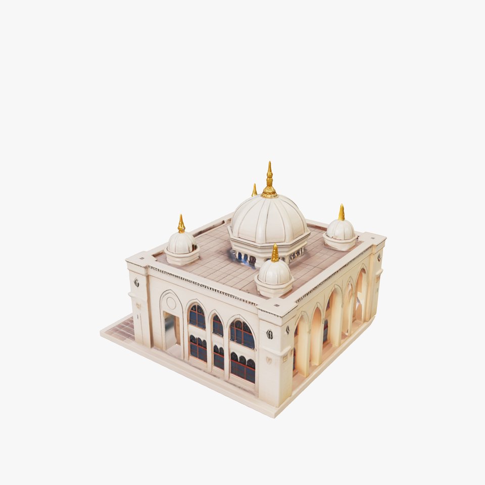 Arabic Mosque Architecture Textured Stone model pack